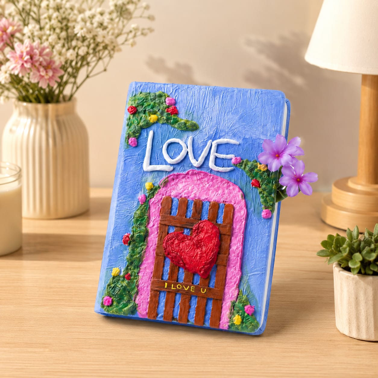 Handmade Love Theme Decorative Diary| Romantic Gift Diary